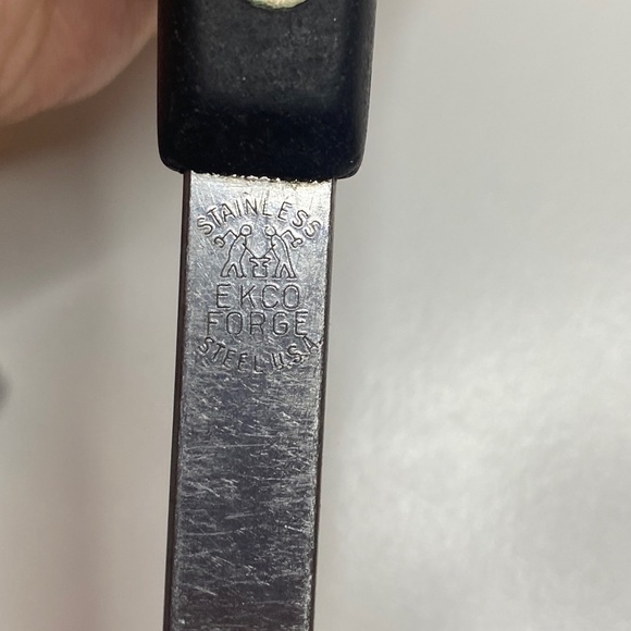 Vintage Ekco Knife 8” Blade Slicer And Two Servings Spoon - Picture 5 of 16